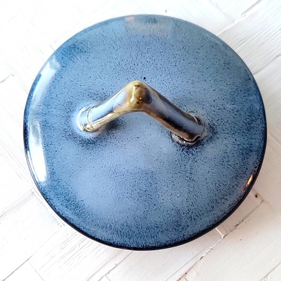 Sheesh Design Tall Coffee Tea Pot Ceramic 10" Tall Blue White Black - Picture 8 of 10